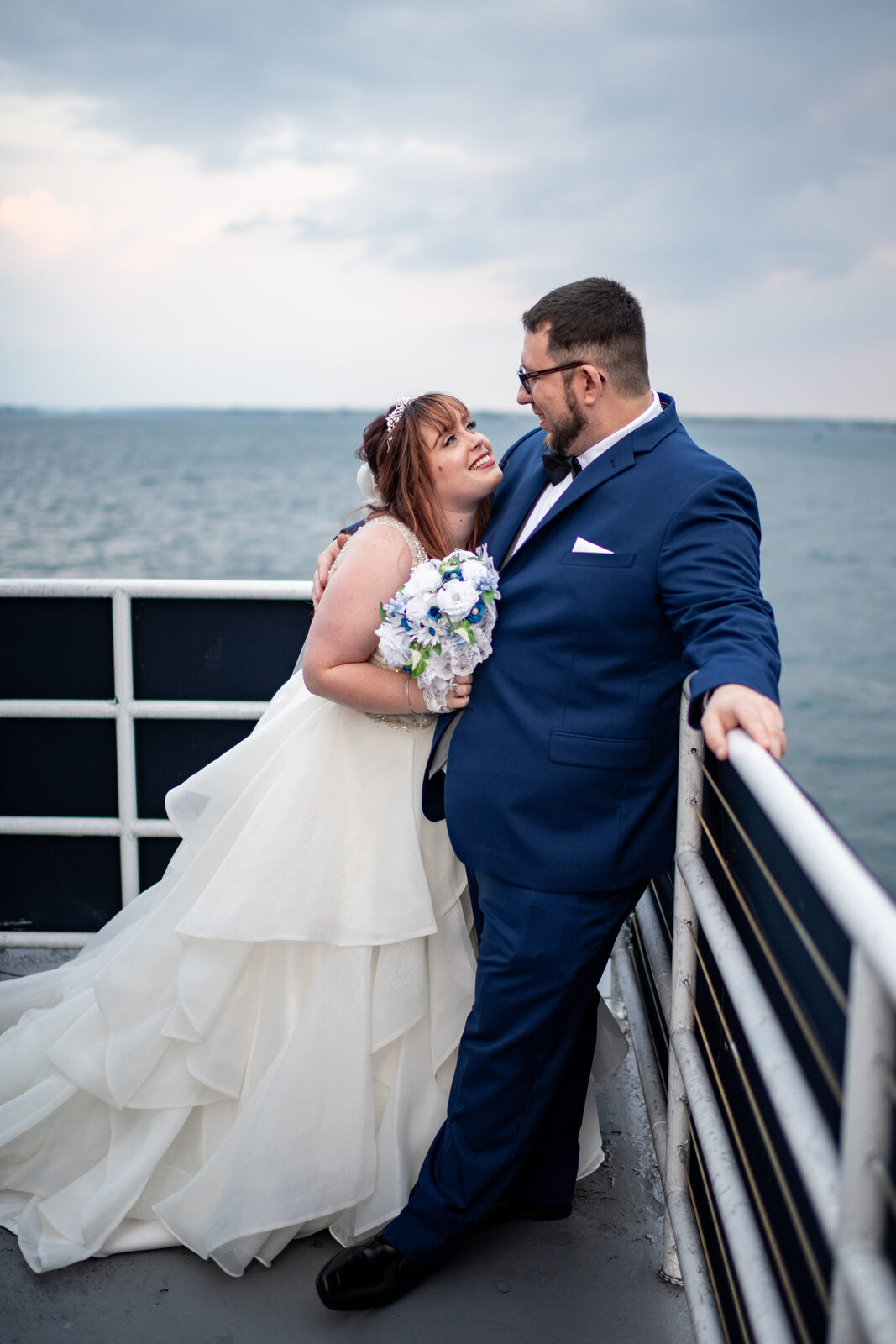 Wedding photo on a dock